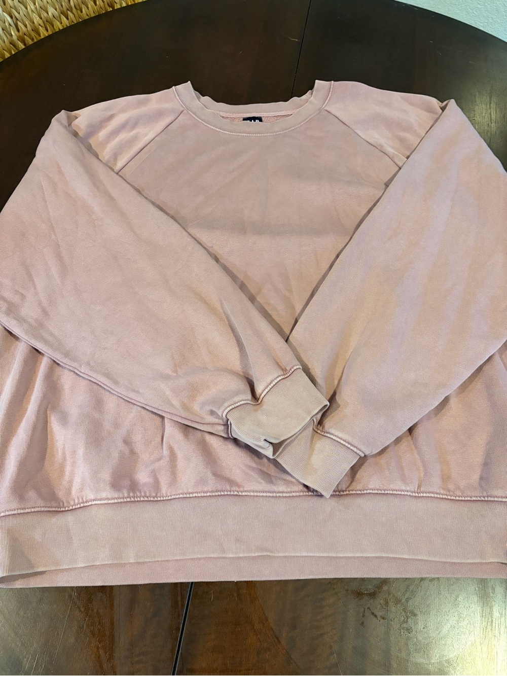 GAP Dusty Pink Raglan Crewneck Sweatshirt